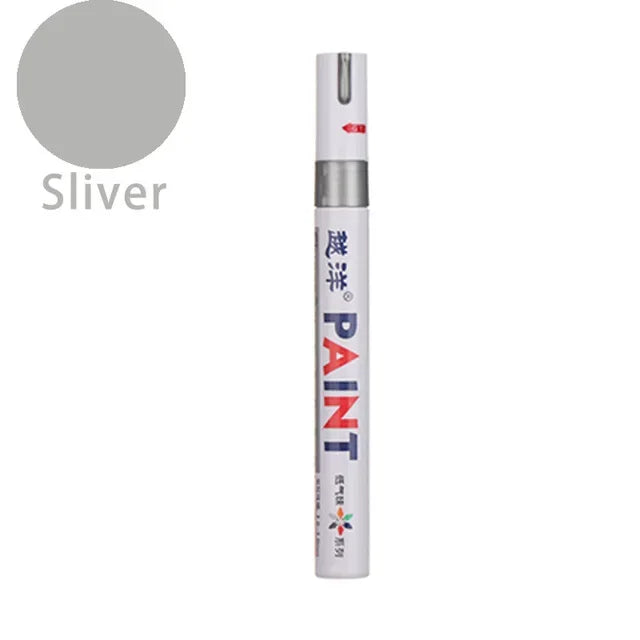 12 Colors White Waterproof Rubber Permanent Paint Marker Pens for Drawing Car Tire Tread Eco-Friendly Tire Painting Highlighter