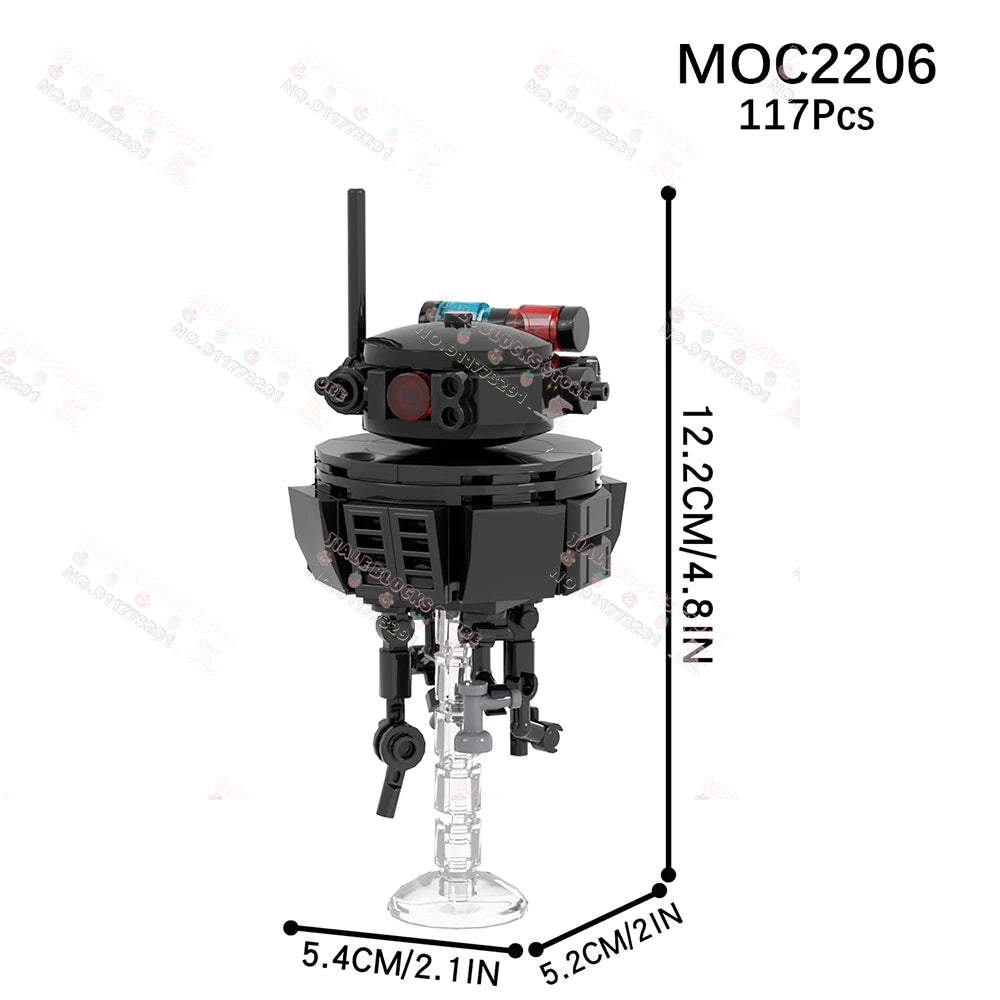 Sci-Fi Movie Series Droid Building Blocks Creative Mini Collector Turret Robot Annihilator Robot Model Bricks Toys For Kids Gift