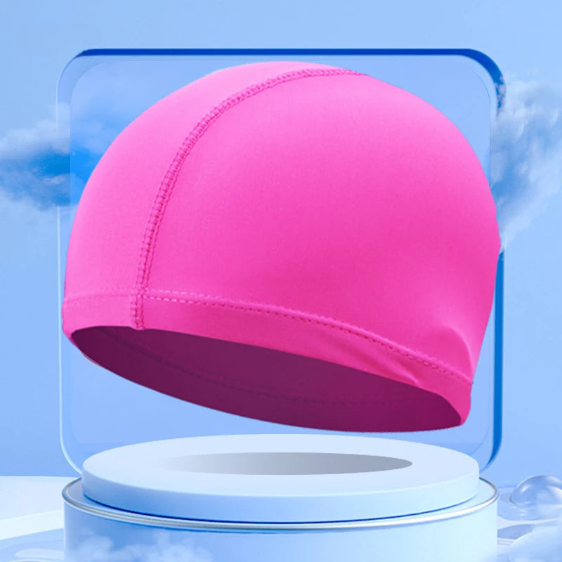 Ultra thin Bathing Caps Free Size Comfortable Swimming Caps For Men Women Elastic Nylon Ear Protection Long Hair Swimming Hat