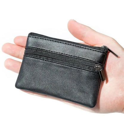 Black Men Coin Purse Men Small Bag Wallet Change Purses Zipper Money Bags Children Mini Wallets Leather Key Holder Cases