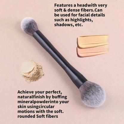 22pcs Makeup Brush Set Including 20pcs Professional Aluminum Tube Makeup Brushes, 2pcs Air Cushion Puffs For Daily Use