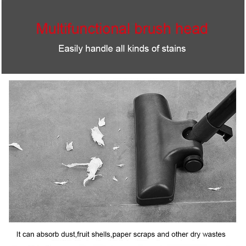 JIQI Multifunction Vacuum Cleaner Handheld Aspirator Dust Collector Powerful Suction Bucket Type Wet Dry Cleaning Machine Brush