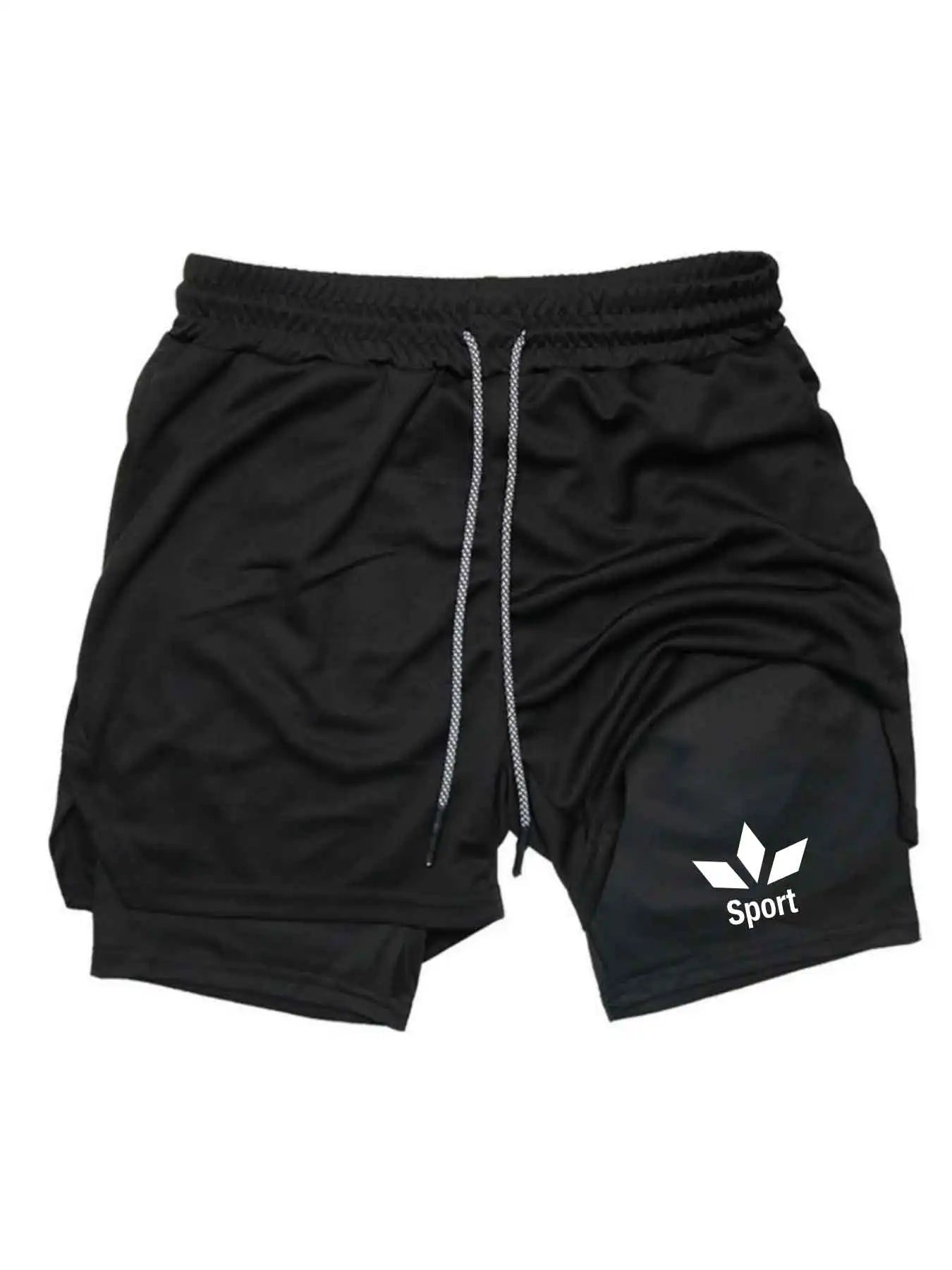 Leisure sportswear fitness double-layer shorts 2026 summer sports shorts 2-in-1 gym running