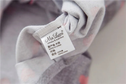 Nightgown 100% Brushed Cotton Nightshirts Women's Sleepwear Long Sleeve Plaid Winter Oversize Sleep Dress Women Home Clothes