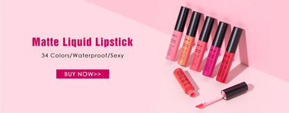 NICEFACE Nude Matte Liquid Lipsticks Waterproof Long Lasting Lip Gloss Sexy Red Velvet Lip Tint Women Makeup Cosmetics Batom