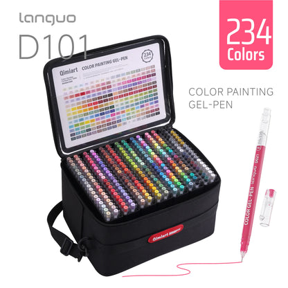 Languo 234colors/252 PCS Multi-Color Handbook Pen 0.6mm Large Capacity Gel Pen Marker Pens Set School Office Supplies Stationery