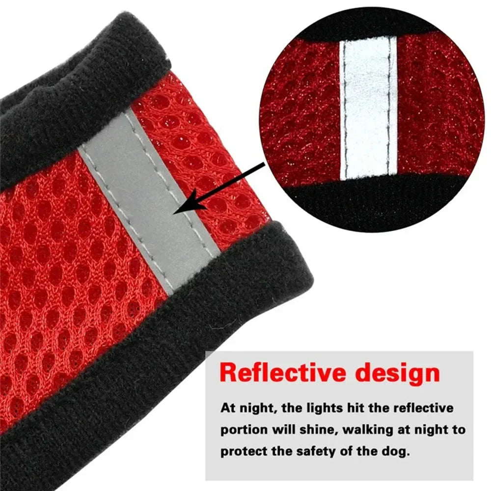 Dog Harness Vest Chest Cat Collars Rope Adjustable Breathable Mesh Puppy Harness for Outdoor Walking Small Medium Pet Supplies