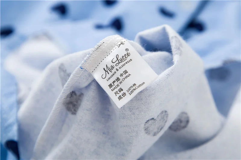 Nightgown 100% Brushed Cotton Nightshirts Women's Sleepwear Long Sleeve Plaid Winter Oversize Sleep Dress Women Home Clothes