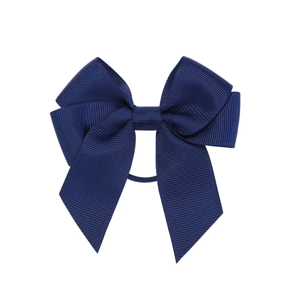 3.15inches Solid Color Hair Ribbon Hair Band for Girls Toddler Cheer Up Bows Head Rope Kids Headwear Ponytail Hair Accessories