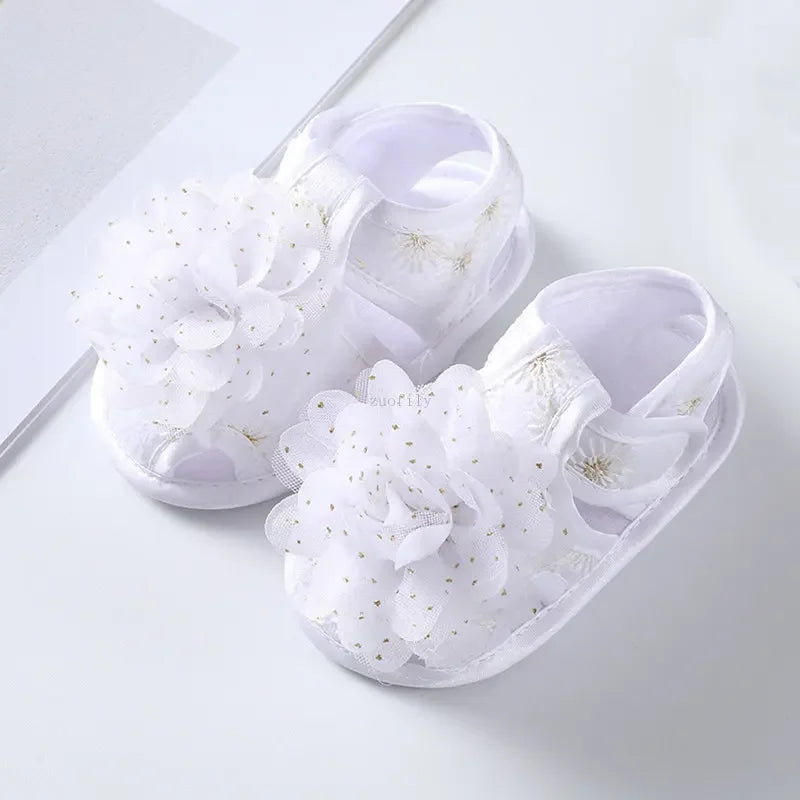 New Children Summer Clogs 0-18M Flower Newborn Infant Baby Girl Princess Bowknot Sandals Toddler Soft Crib Walkers Casual Shoes