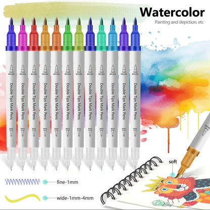12-72 Colors Art Markers – Waterproof & Quick-Drying | For DIY Painting on Stone, Wood, Paper | Art Stationery & School Supplies