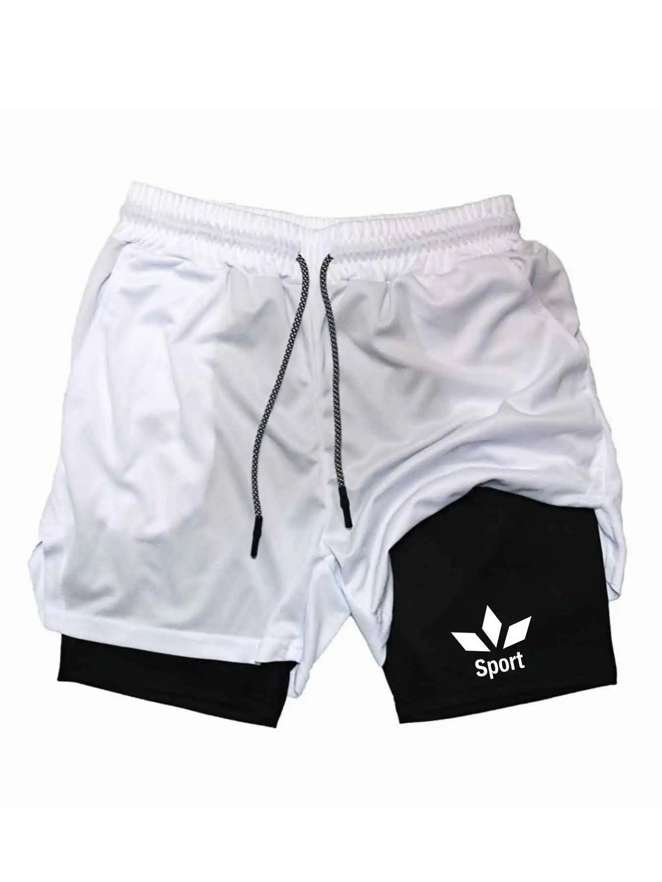 Leisure sportswear fitness double-layer shorts 2026 summer sports shorts 2-in-1 gym running