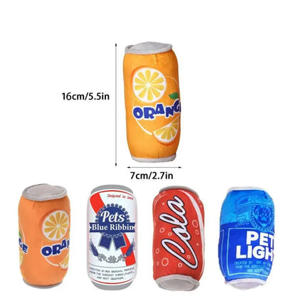 Interactive Dog Toys Champagne Wine Bottle Shape Pet Toy Plush Filled Vodka Toy Squeaky Bite-Resistant Pet Supplies Whisky