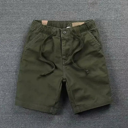 2024 New Summer American Retro Outdoor Hip Hop Men's Fashion Elastic Waist Zipper Minimalist Beach Leisure High Street Shorts
