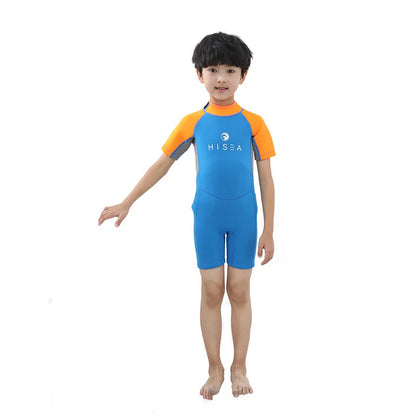 Hisea Childen Wetsuits 2.5mm Neoprene Elastic Swimming Surfing Spearfishing Suit Wetsuit Boys Swimsuit Equipent Diving Equipment