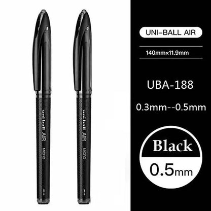 Uni Ball Air Micro Gel Rollerball Pen UBA-188 0.5/0.7MM Japanese Stationery Black Technology Straight Liquid Free Control Ink