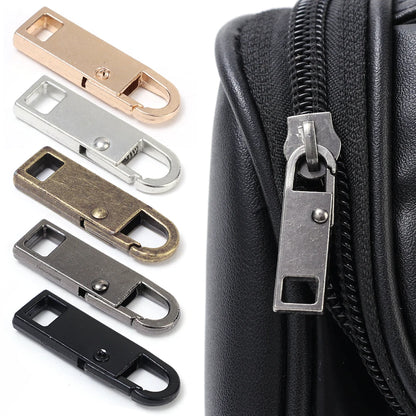 5/1Pcs Universal Metal Zipper Pull Tap Replacement Instant Repair Zipper Head Puller for Clothing Bags DIY Sewing Zipper Sliders