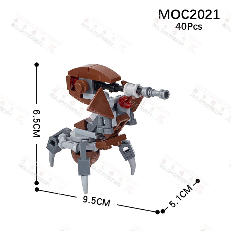 Sci-Fi Movie Series Droid Building Blocks Creative Mini Collector Turret Robot Annihilator Robot Model Bricks Toys For Kids Gift
