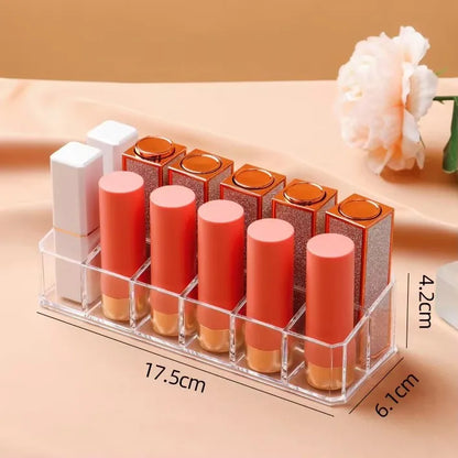 Multifunctio Makeup Lipstick Case Makeup Organizer Storage Box Lipstick Display Stand Holder Cosmetic Jewelry Organizer Box