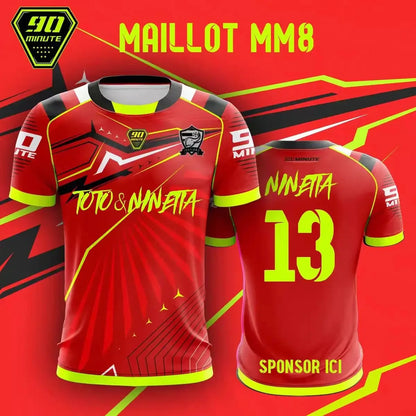90 Minute Series MM9 JUL Football Shirt for Men, Summer Outdoor Sport Quick-Drying Jersey, Fitness Training T-shirt