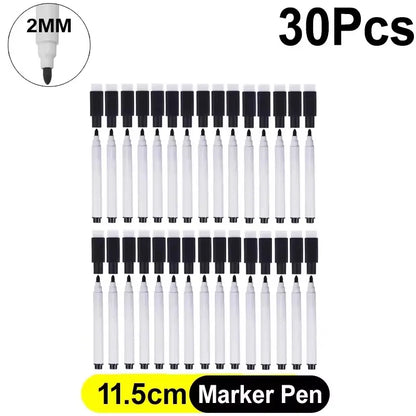 Whiteboard Marker Pen Black Dry Erase Caps 2 in 1 Markers Whiteboard Writing Drawing Pens for School Office Supplies Stationery