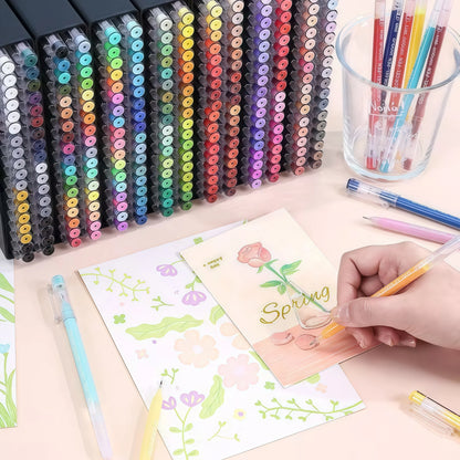 Languo 234colors/252 PCS Multi-Color Handbook Pen 0.6mm Large Capacity Gel Pen Marker Pens Set School Office Supplies Stationery