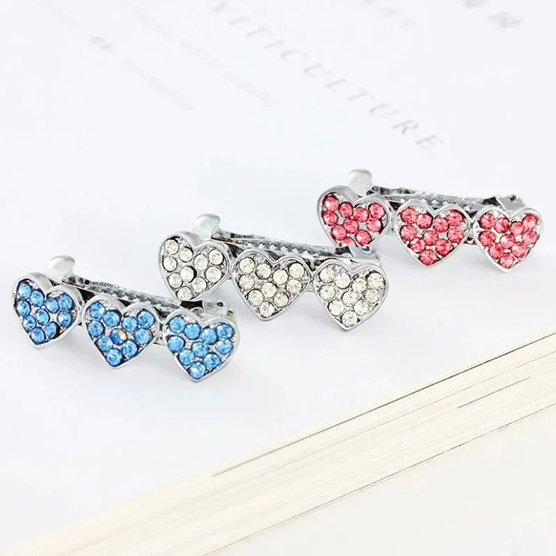 Bling Pearl Dog Collar Small and Medium Dogs Crown Hair Clips Puppy Accessories Doggy Heart and Bone Necklace Pet Supplies