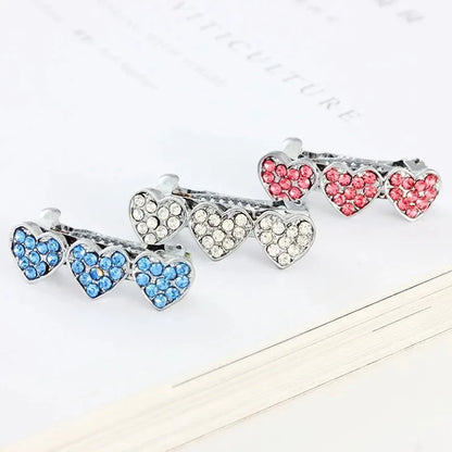 Bling Pearl Dog Collar Small and Medium Dogs Crown Hair Clips Puppy Accessories Doggy Heart and Bone Necklace Pet Supplies
