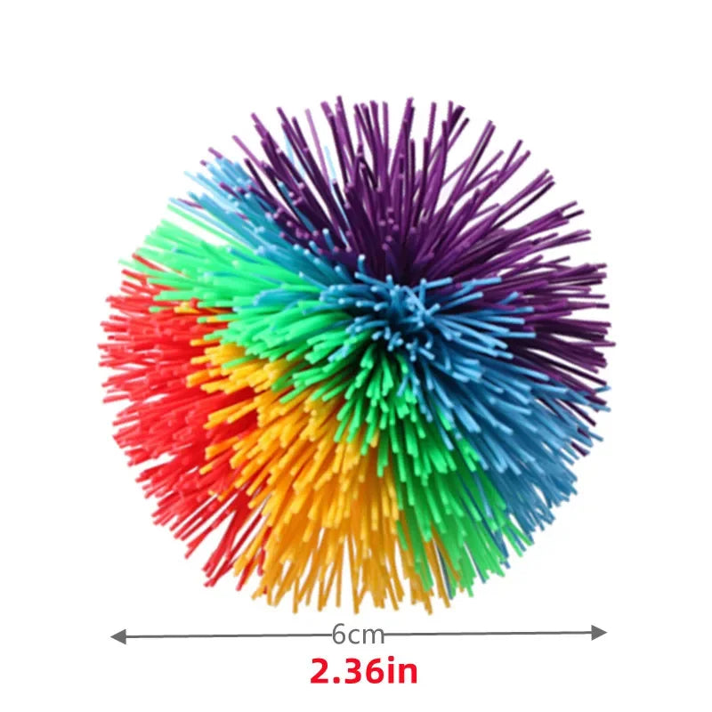 6/8/10cm Jugging Ball Colorful Rubber Wire Ball Toy For Kids Anti-Stress Stretchy Ball Children's Novelty Toys Funny Rubber Toy