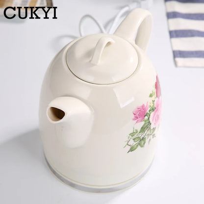 1L Electric Kettle Ceramic Tea Boiler Automatic Power off Detachable base Anti-dry protection kicthen tools Household health pot