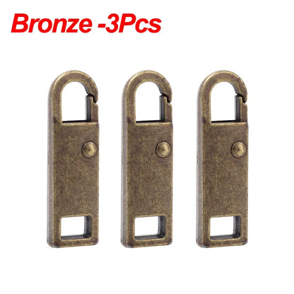5/1Pcs Universal Metal Zipper Pull Tap Replacement Instant Repair Zipper Head Puller for Clothing Bags DIY Sewing Zipper Sliders