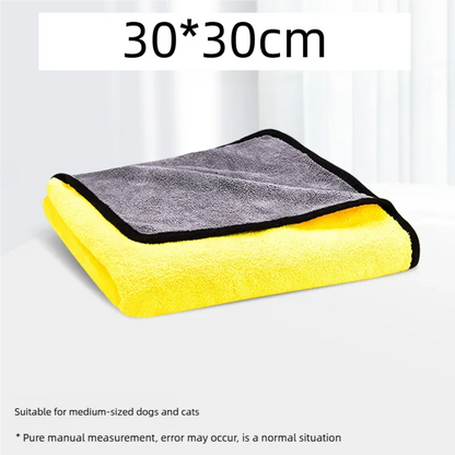 Quick Drying Dog And Cat Towels Soft Fiber Towels Absorbent Bath Towel Pet Bathrobe Convenient Cleaning Towel Pet Supplies