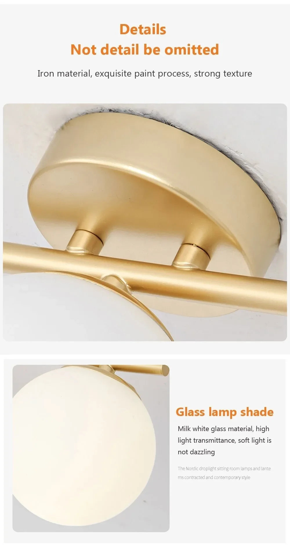 Modern LED Glass Ceiling Lights Full Copper Orb Glass Lamps Aisle Corridor Entry Living Rooms Bedrooms Home Decor Light Fixtures