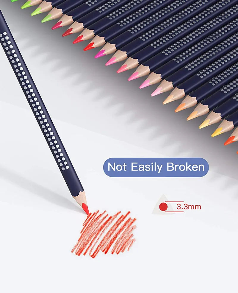 Professional Watercolor Pencil Set 12/36/48/72/120 Coloured Pencils Water Soluble Sketching Pencils with Brush Art Supplies