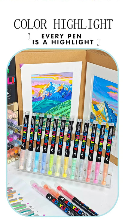 Guangna 360 288 Colors Acrylic Markers Brush Pens Fabric Rock Painting Pen Stone Ceramic Glass Wood Making school Art Supplies