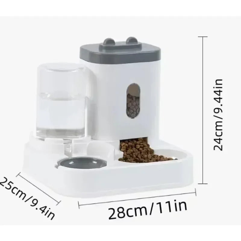 Ee2 In 1 Gravity Pet Feeder Water Dispenser Strike,Automatic Cat Dog Food Water Bowl Basin Dogs Pet Supplies