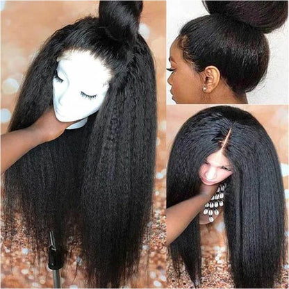 Kinky Straight Human Hair Wigs 13x4 Lace Front Wigs For Women HD Glueless Wig Human Hair Brazilian 4x4 Lace Closure Wig On Sale