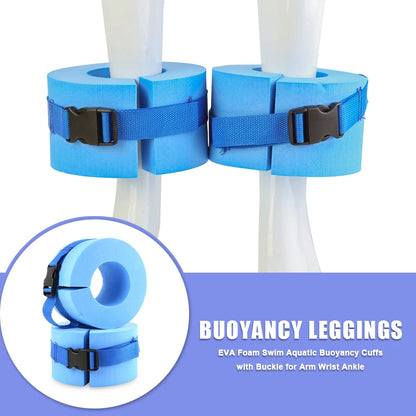 2pcs Swimming Weights Aquatic Cuffs Water Aerobics Float Ring Fitness Exercise Set Workout Ankles Arms Belts Pool Accessories