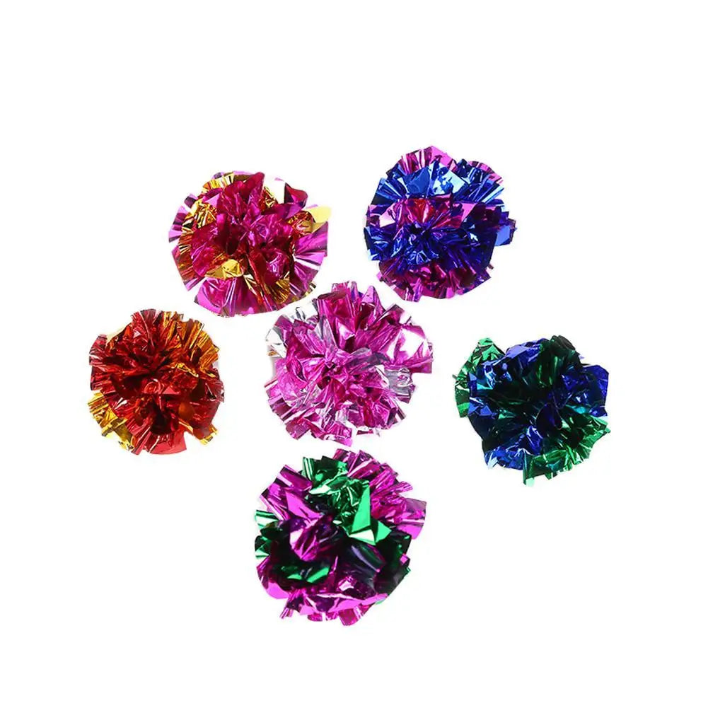 1/5/10pcs 5.5cm Ringing Paper Ball Pet Cat Toys Interactive Pet Products Cat And Dog Interactive Ball Toy Household Pet Supplies