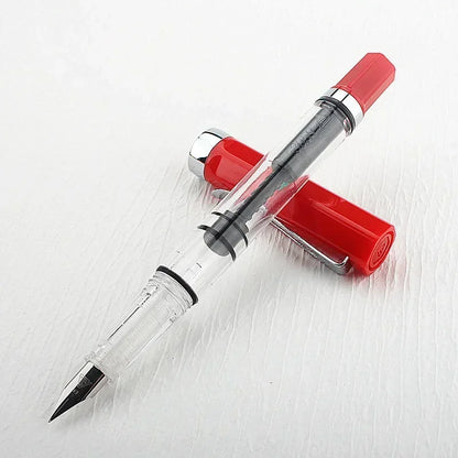 High Quality 3059 Piston Fountain Pen Resin Transparent Ink Pen EF/F Nib 0.38/0.5mm Fountain Pen Business Gif