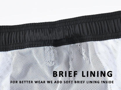 Datifer Brand 2026 Summer Mens Shorts Solid Polyester Gym Traje De Baño Hombre Breathable Mesh Liner Side Pockets Sport Swimwear