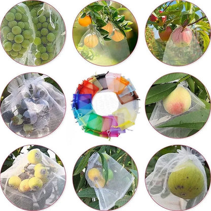 1/5/50/100Pcs Grapes Fruit Protection Bags Pest Control Anti-Bird Garden Netting Bags Mesh Agricultural Tree Garden Tool Bags