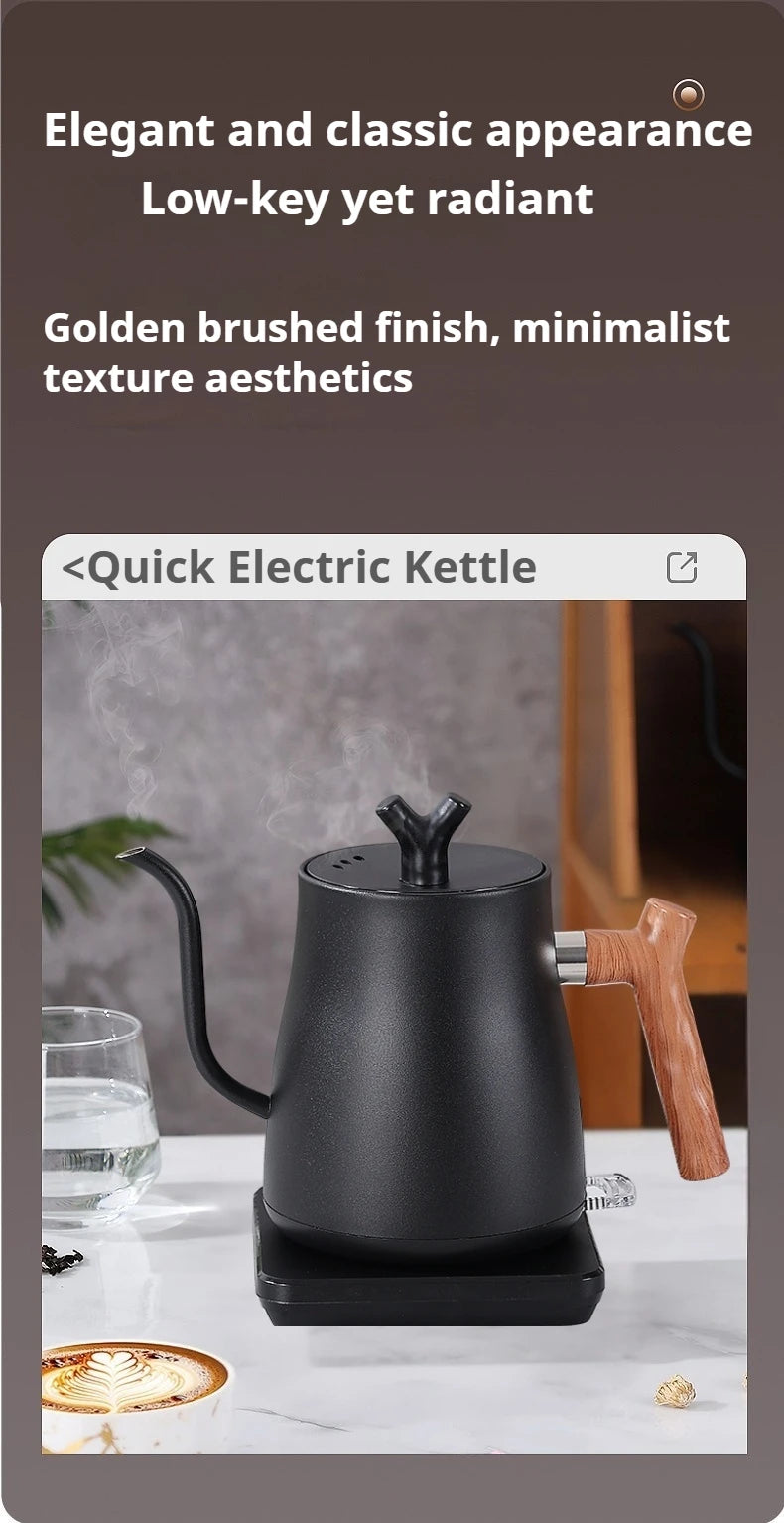 1000W Fast Electric Kettle, 1L Capacity, 304 Stainless Steel, One-Touch Boil & Dry Burn Protection