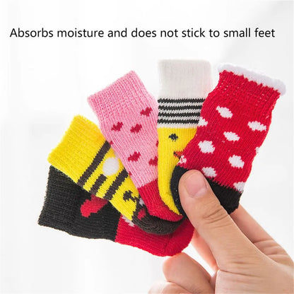 soles Not easy to fall off Resilient Universal for cats and dogs Breathable Pet socks Pet supplies Dog socks Cotton socks