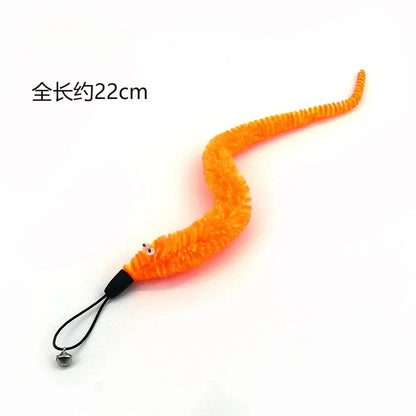 Interactive Cat Toy Accessories Worm Toy with Bell Replacement Training Kitten Toys Pet Products for Cats