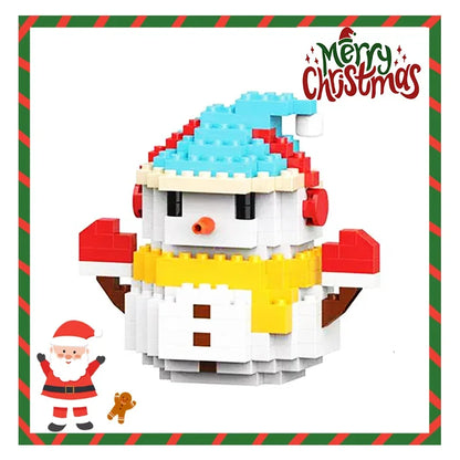 Christmas Gifts Building Block Series Santa Claus Reindeer Puzzle Assembly Bricks Table Decoration Toys for Child Chrismas Gift
