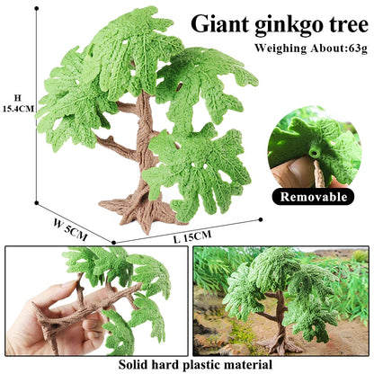 Oenux Simulation Home Decoration Stone Tree Stump Baobab Cacti Farm House Car Fence Accessory Animals Model Education Kids Toys