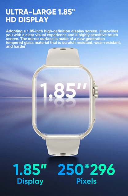 LIGE New 1000mAh Big Battery Smart Watch Full Touch Bluetooth Call Men's Watches 100+ Sports Mode Heart Rate Monitor Smartwatch
