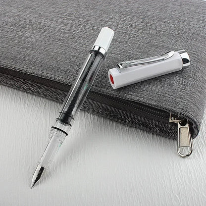 High Quality 3059 Piston Fountain Pen Resin Transparent Ink Pen EF/F Nib 0.38/0.5mm Fountain Pen Business Gif
