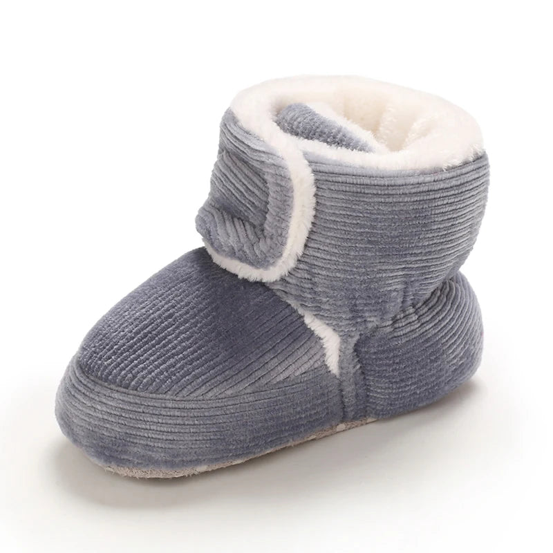 Winter Baby Cotton Shoes Thick Plush Snow Boots Soft Casual Walking Shoes for 0-18 Month Old Comfortable Toddler Footwear